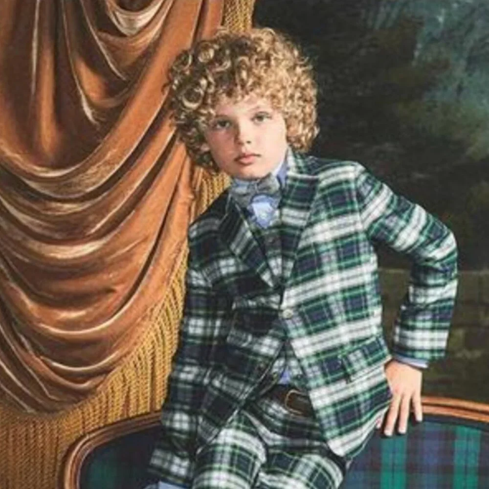 Janie&Jack Flannel Tartan Plaid Blazer Sport Coat Size 12-18M